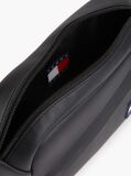 Black Essential Rubberised Logo Bum Bag  Men