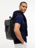 Black Global Stripe Drawstring Logo Backpack  Men