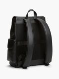 Black Global Stripe Drawstring Logo Backpack  Men