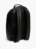 Black Modern Textured Dome Backpack  Men