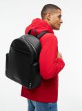 Black TH Business Leather Dome Backpack  Men