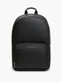 Black Metallic Logo Dome Backpack  Men