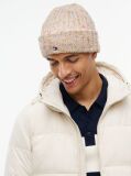Beige Wool Blend Donegal Knit Beanie  Men