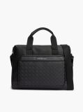 Black Modern Textured Flag Laptop Bag  Men