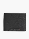 Black Corporate Leather Credit Card Bifold Wallet  Men