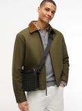 Black Modern Textured Flag Crossbody Reporter Bag  Men
