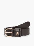 Καφέ Essential TH Monogram Δερμάτινη Ζώνη  Γυναίκες