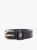 Μπλε Essential TH Monogram Δερμάτινη Ζώνη  Γυναίκες