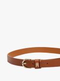 Brown Essential TH Monogram Leather Belt  Women