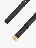 Black TH Monogram Leather Belt  Women