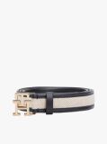 Blue TH Monogram Leather Belt  Women