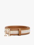 Brown TH Monogram Leather Belt  Women