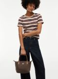 Brown Webbing Crossbody Tote Bag  Women