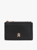 Black Hilfiger Icon Zip Credit Card Holder  Women