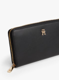 Black TH Monogram Zip-Around Wallet  Women