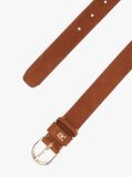 Brown Essential Rounded Buckle Leather Belt  Women