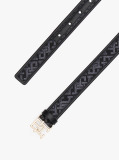 Μαύρο Modern TH Monogram Ζώνη Από Ζακάρ  Γυναίκες