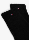 Black Hilfiger Flag Fluffy Knit Gloves  Women