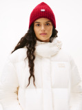 Red Heritage Wool Blend Logo Plaque Beanie  Women