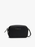 Black Metallic Logo Crossbody Camera Bag  Women