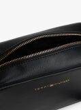 Black Metallic Logo Crossbody Camera Bag  Women