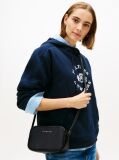 Black Metallic Logo Crossbody Camera Bag  Women
