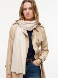 Beige TH Monogram Scarf With Wool  Women