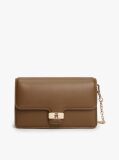 Brown Heritage TH Monogram Plaque Clutch  Women