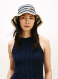 Multi Stripe Raffia Bucket Hat  Women