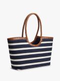 Multi Stripe Textured Logo Tote Bag  Women