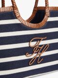 Multi Stripe Textured Logo Tote Bag  Women