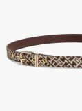 Multi Jacquard Double Keeper Square Buckle Belt  Women