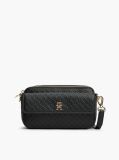 Black Hilfiger Icon Debossed Crossbody Camera Bag  Women