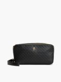 Black Hilfiger Icon Debossed Washbag  Women