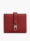 Red TH Monogram Plaque Bifold Wallet  Women