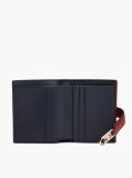 Red TH Monogram Plaque Bifold Wallet  Women