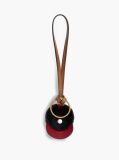 Red Leather Baseball Cap Charm  Women