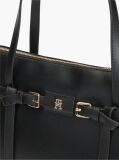 Black Buckle Strap Tote Bag  Women