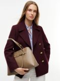 Beige Buckle Strap Tote Bag  Women