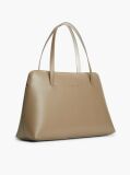 Beige Buckle Strap Tote Bag  Women