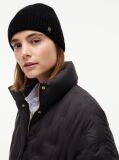 Black Pure Cashmere TH Monogram Plaque Beanie  Women