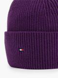 Purple Hilfiger Flag Embroidery Beanie With Wool  Women