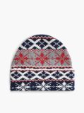 Multi Enamel Flag Fair Isle Beanie With Alpaca  Women