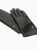Black Chic TH Monogram Leather Gloves  Women