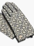 Blue TH Monogram Jacquard Leather Gloves  Women