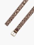 Beige TH Monogram Jacquard Square Buckle Belt  Women