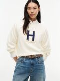Beige TH Monogram Jacquard Square Buckle Belt  Women