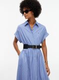 Black Leather High Waist Square Buckle Belt  Women
