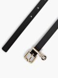 Black The American Icon Padlock Leather Belt  Women