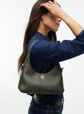 Green TH Monogram Plaque Crossbody Hobo Bag  Women